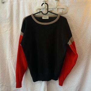 (3/$30) Vintage Dalesport by Dale “Ski Sweater” Colorblock Red and Black